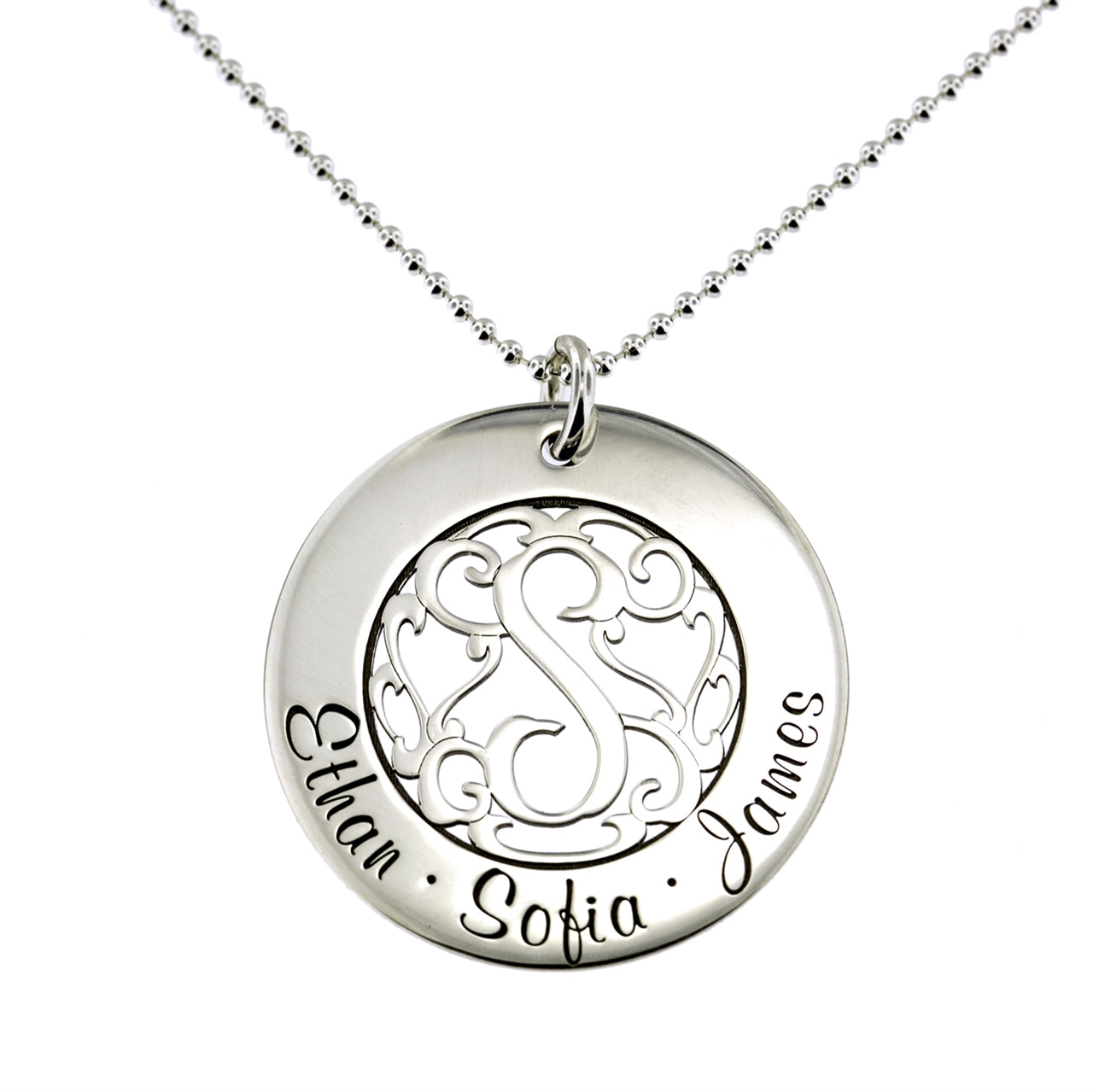 Tiny Monowash Personalized Monogram Name Necklace