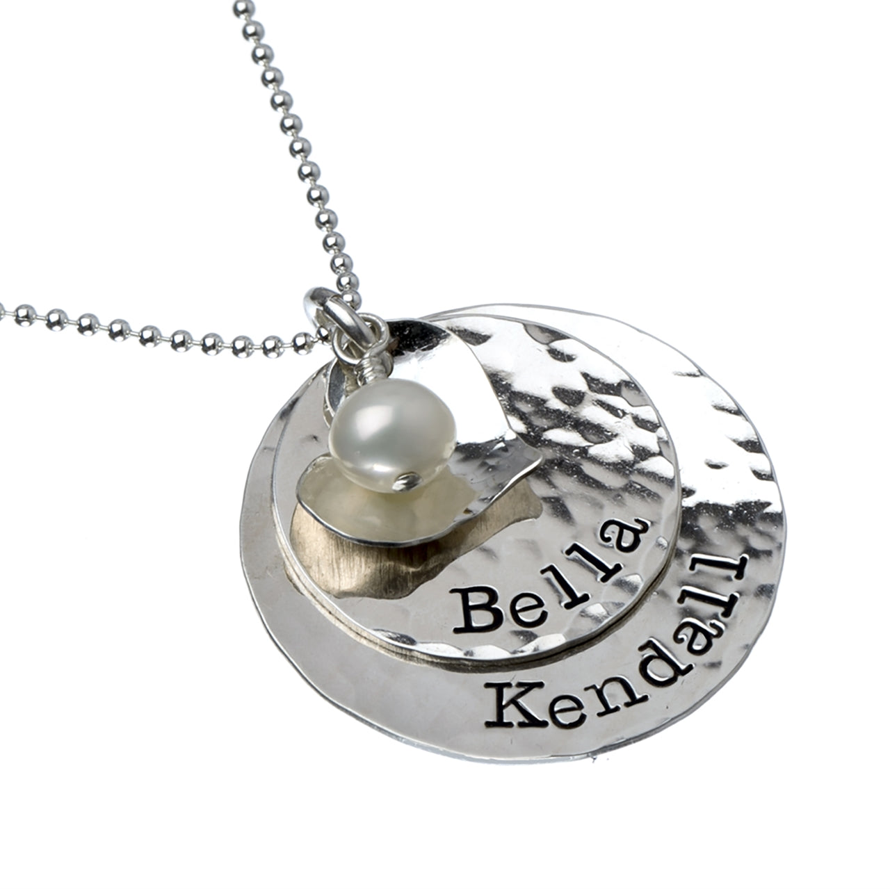 Glittery Glam Personalized Sterling Silver Necklace