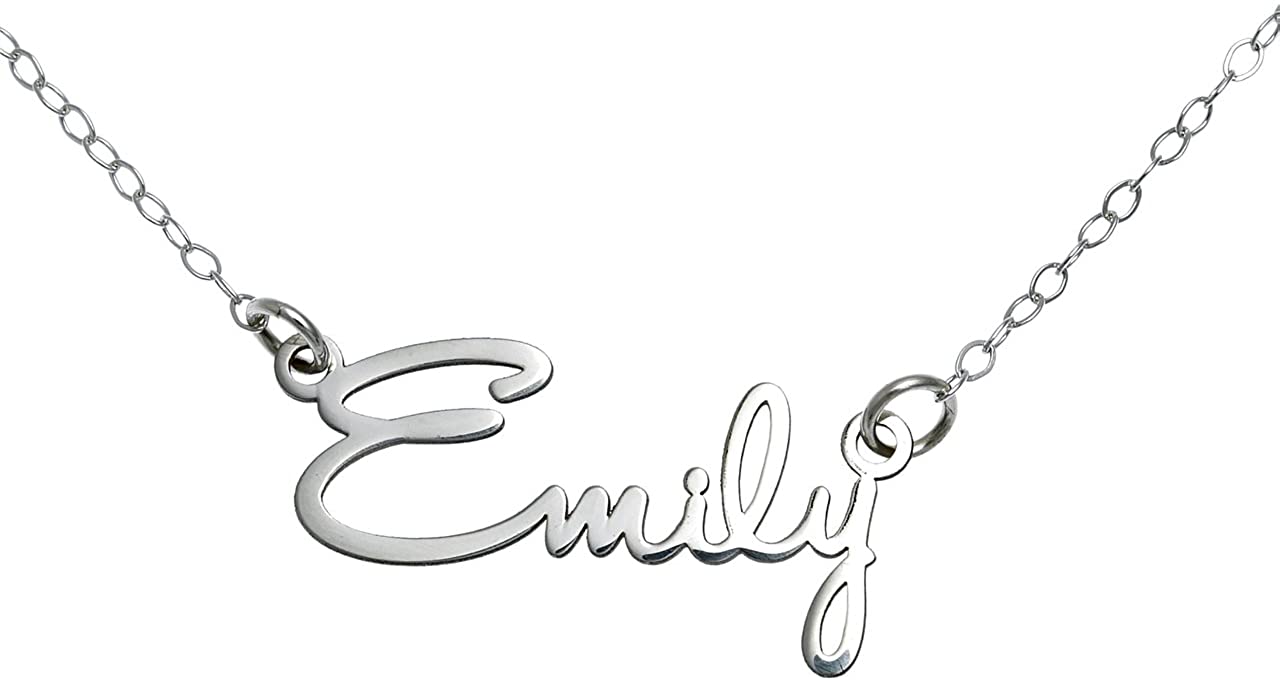 Script Name Necklace Personalized Sterling Silver Custom Name Necklace