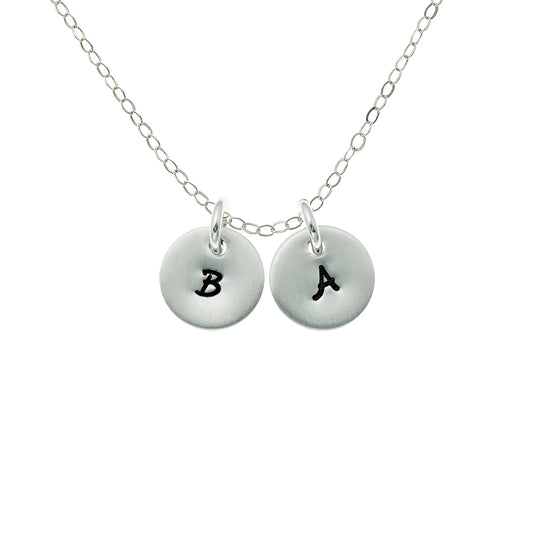 La Petite Round Initial Charm Necklace