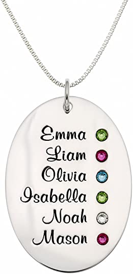 Victorian Key with Swarovski Setting Personalized Sterling Silver Necklace