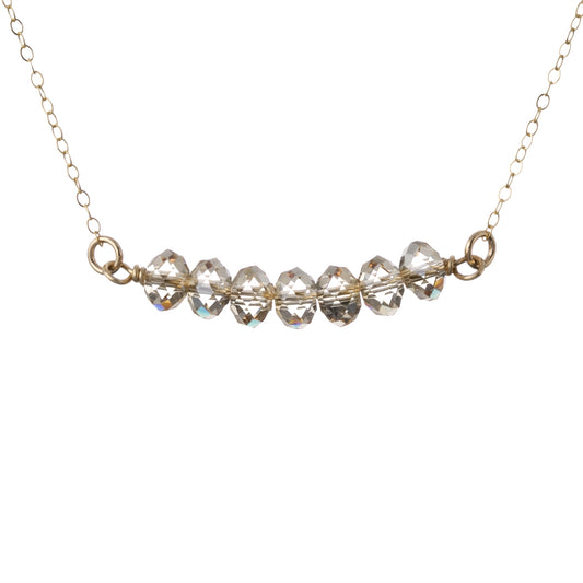 Dainty 14k Gold Filled Swarovski Crystal Necklace