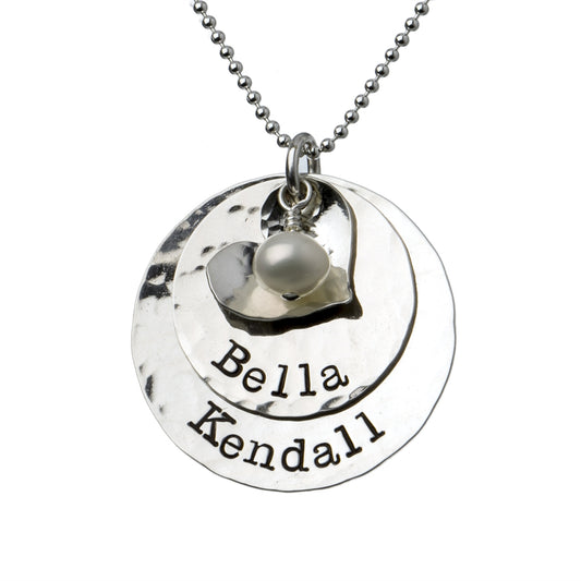 Glittery Glam Personalized Sterling Silver Necklace