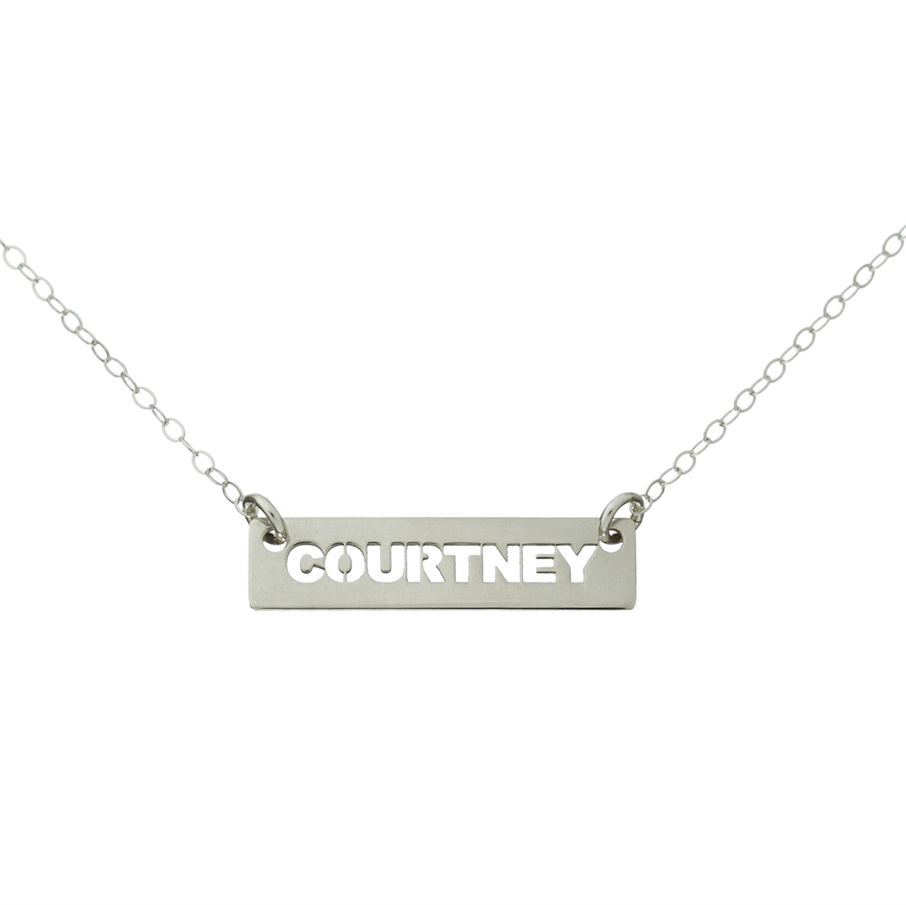 Name Bar Personalized Sterling Silver Necklace