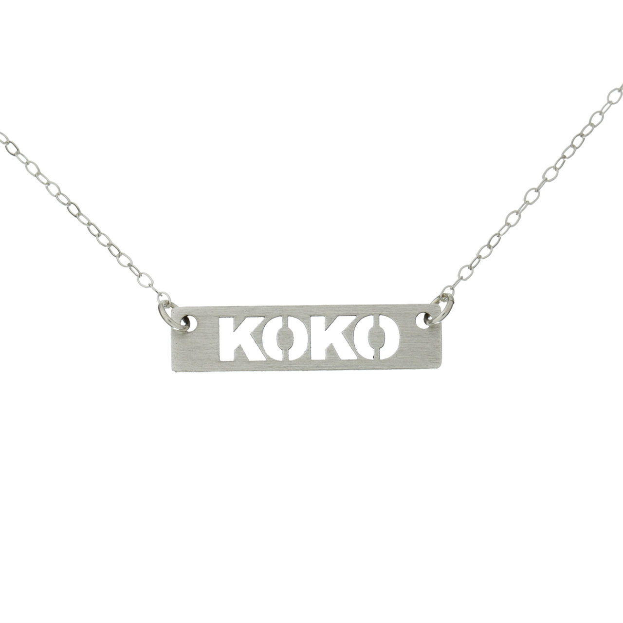 Name Bar Personalized Sterling Silver Necklace