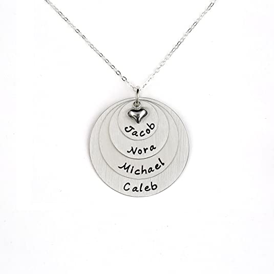 Flat Lucky Four Personalized Sterling Silver Name Necklace
