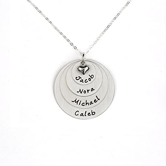 Flat Lucky Four Personalized Sterling Silver Name Necklace