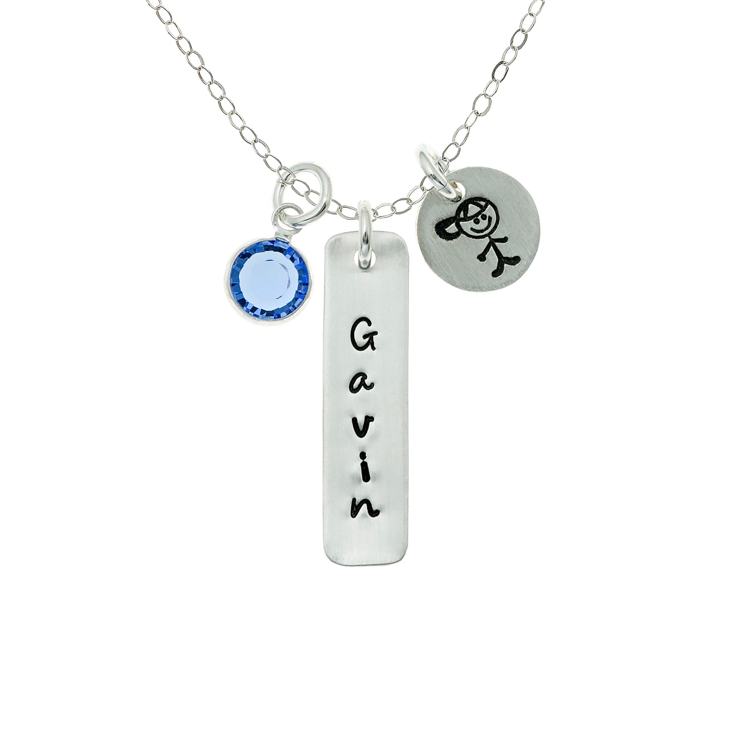 It's a Girl! It's Boy! Personalized Sterling Silver Tag Necklace