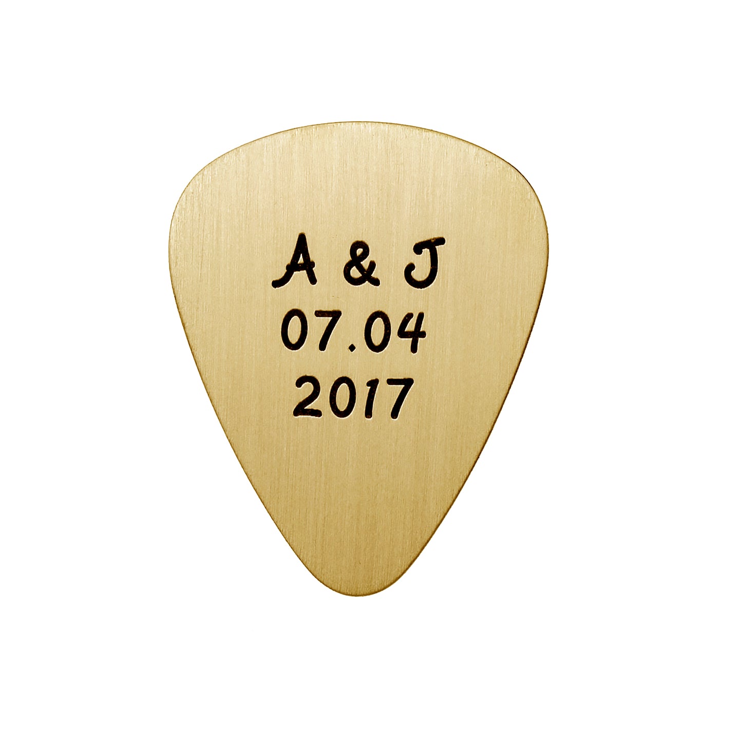 Personalized Brass Guitar pick