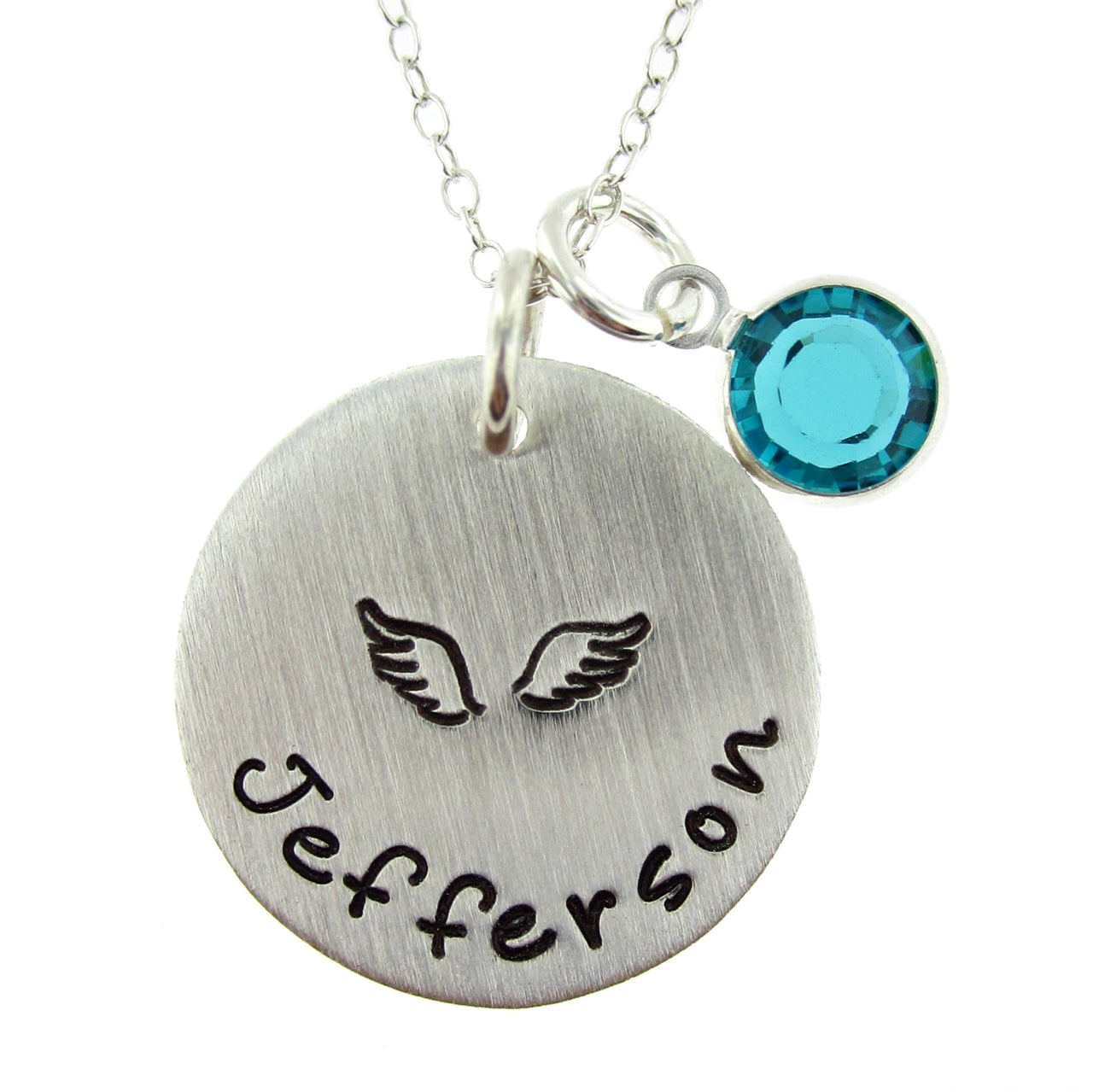 Free to Fly Personalized Sterling Silver Wing Necklace