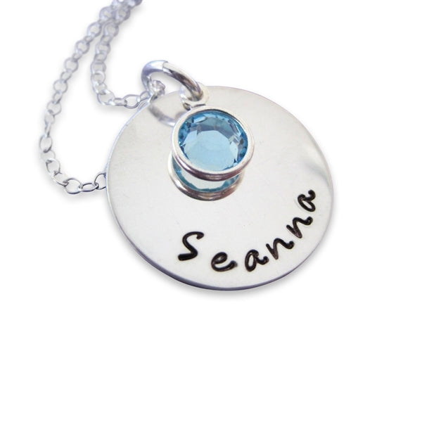 Shiny One Personalized Sterling Silver Name Charm Necklace